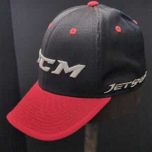 CCM JetSpeed Black/ Red Fitted Men's Hat.